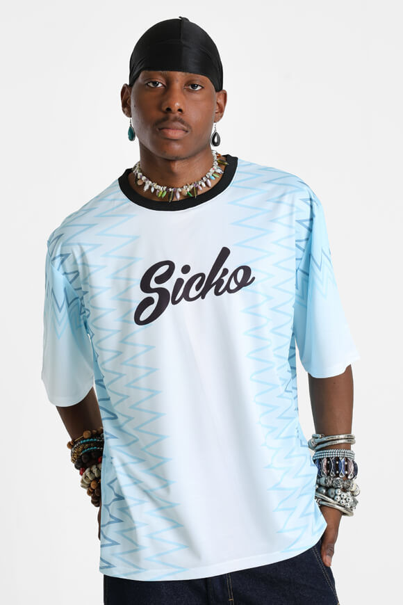 Sicko T-Shirt | Weiss + Blau | Herren  | XS von Sicko