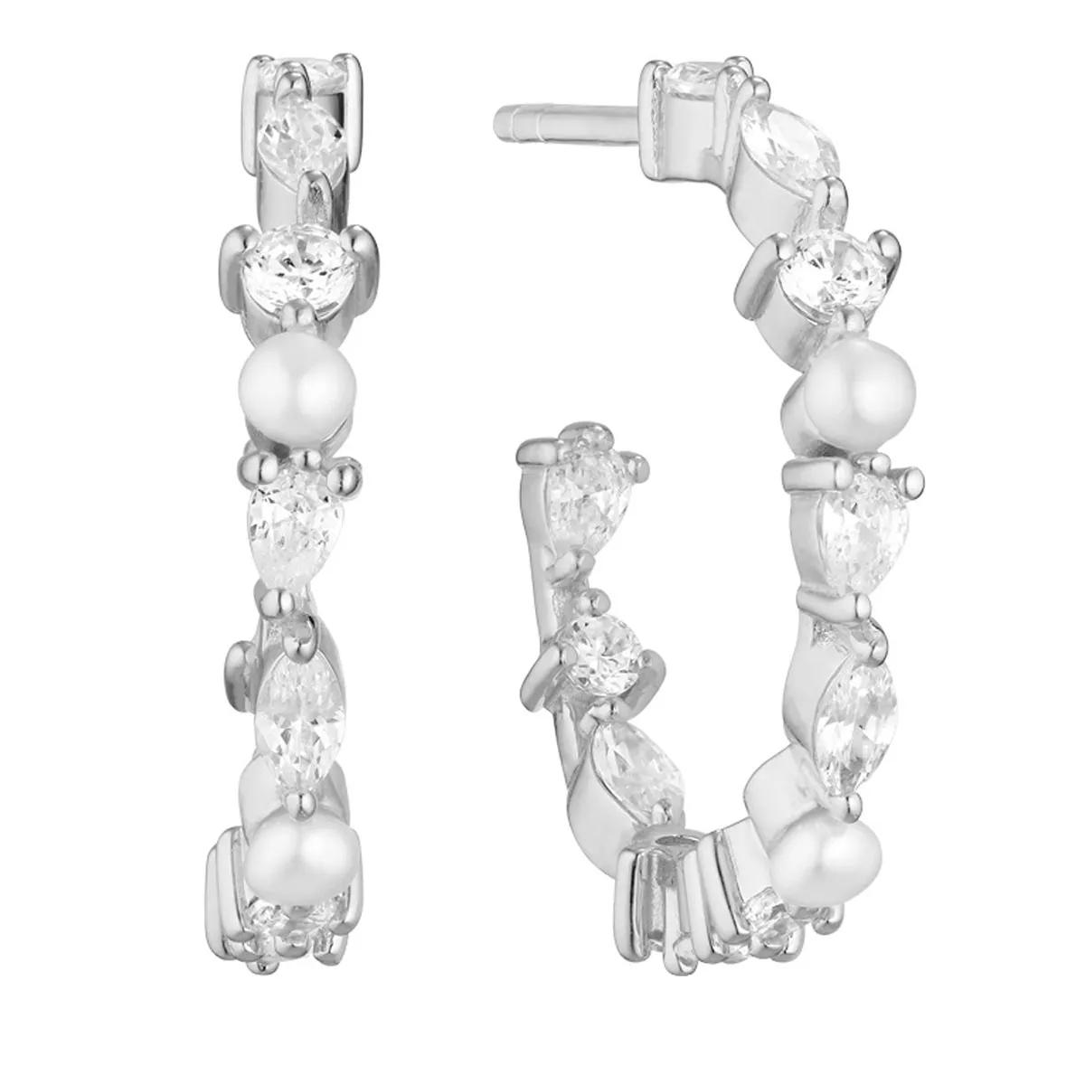 Sif Jakobs Jewellery Armbanduhr - Adria Creolo Medio Earrings - Gr. unisize - in Silber - für Damen von Sif Jakobs Jewellery