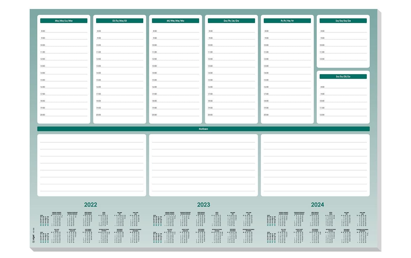 Sigel Schreibtischunterlage »WeeklyPlanner« von Sigel