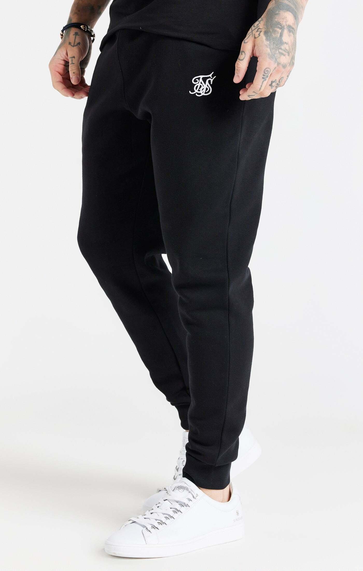 Sweatpants Essential Cuffed Jogger Herren Schwarz XL von Sik Silk