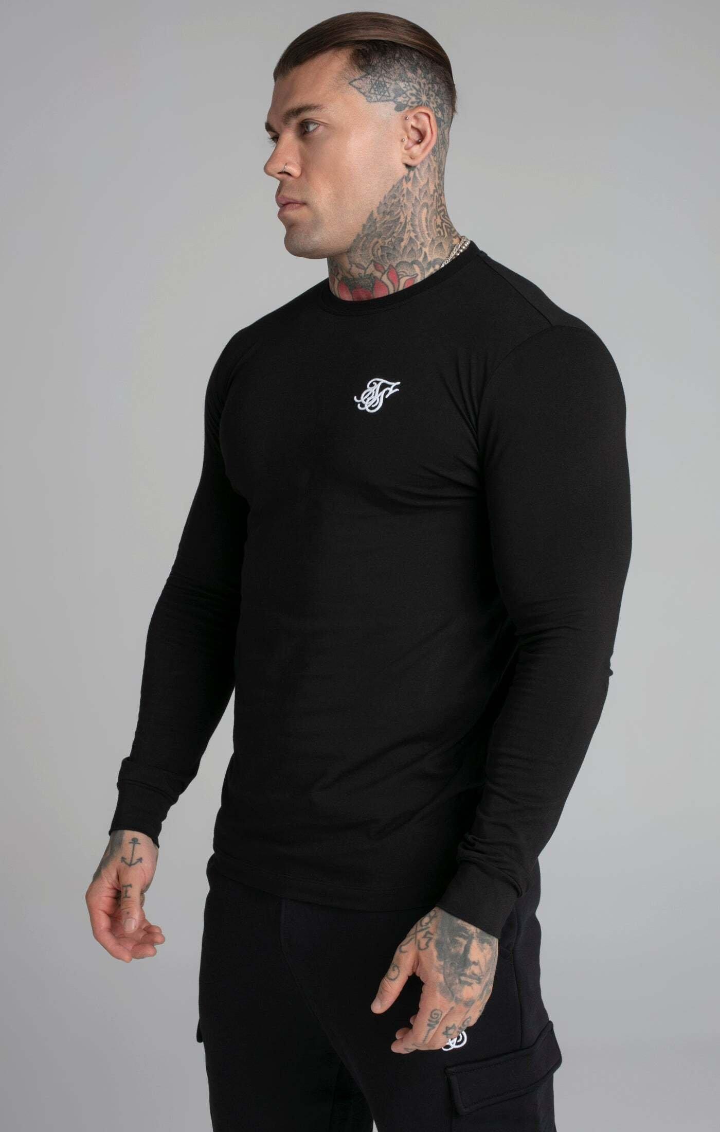 Sweatshirts Black Essential Sweatshirt Herren Schwarz M von Sik Silk