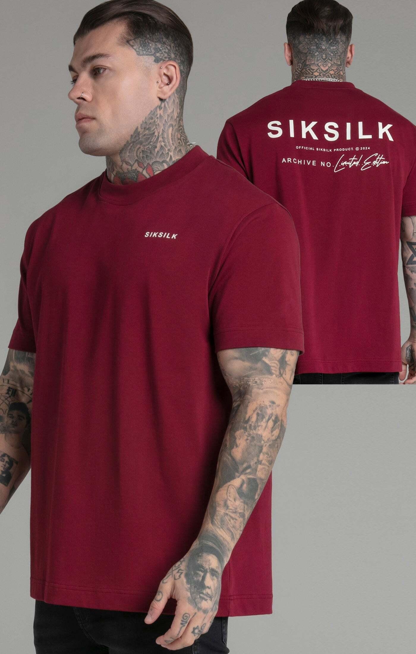 T-shirts Limited Edition T-shirt Herren Rot Bunt L von Sik Silk