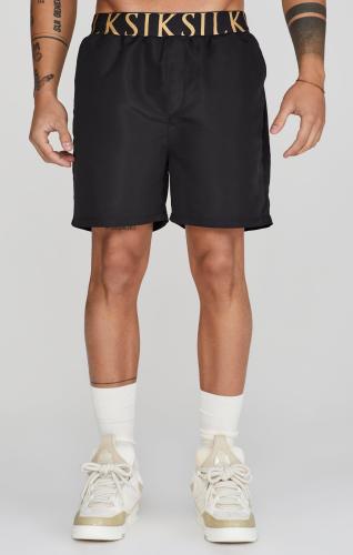 SikSilk Badehose Swim Shorts - schwarz (Grösse: L) von SikSilk