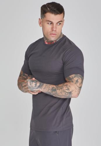 SikSilk T-Shirt Smart T-Shirt in Dark Grey - grau (Grösse: M) von SikSilk