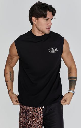 SikSilk Top Sleeveless T-Shirt - schwarz (Grösse: M) von SikSilk