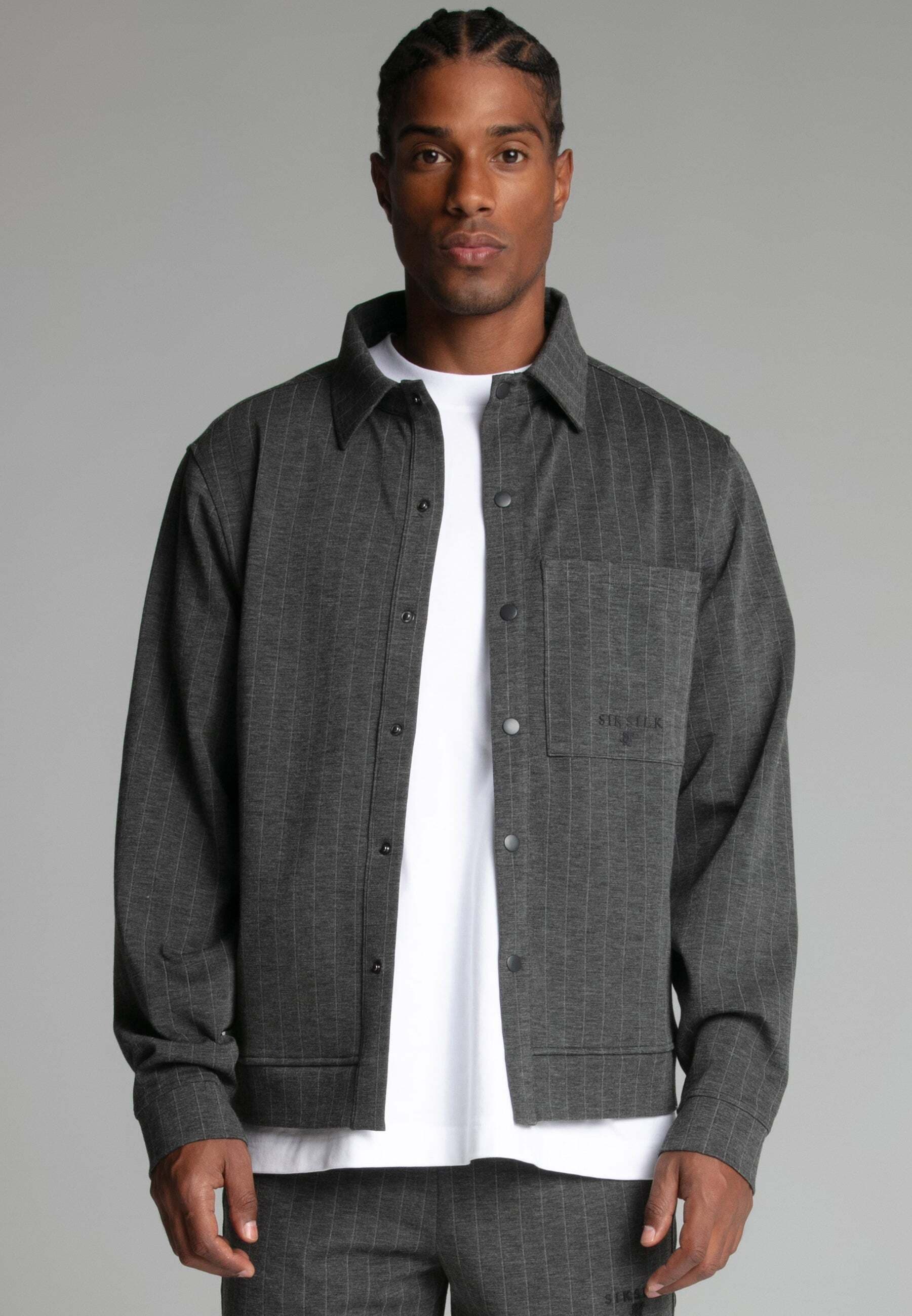 Siksilk Hemdjacke »Siksilk Hemdjacke Pinstripe Jacket« von SikSilk