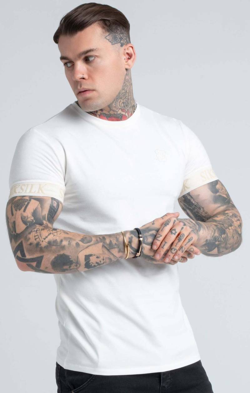 Siksilk T-Shirt »T-Shirts Ecru Elastic Cuff T-Shirt« von SikSilk