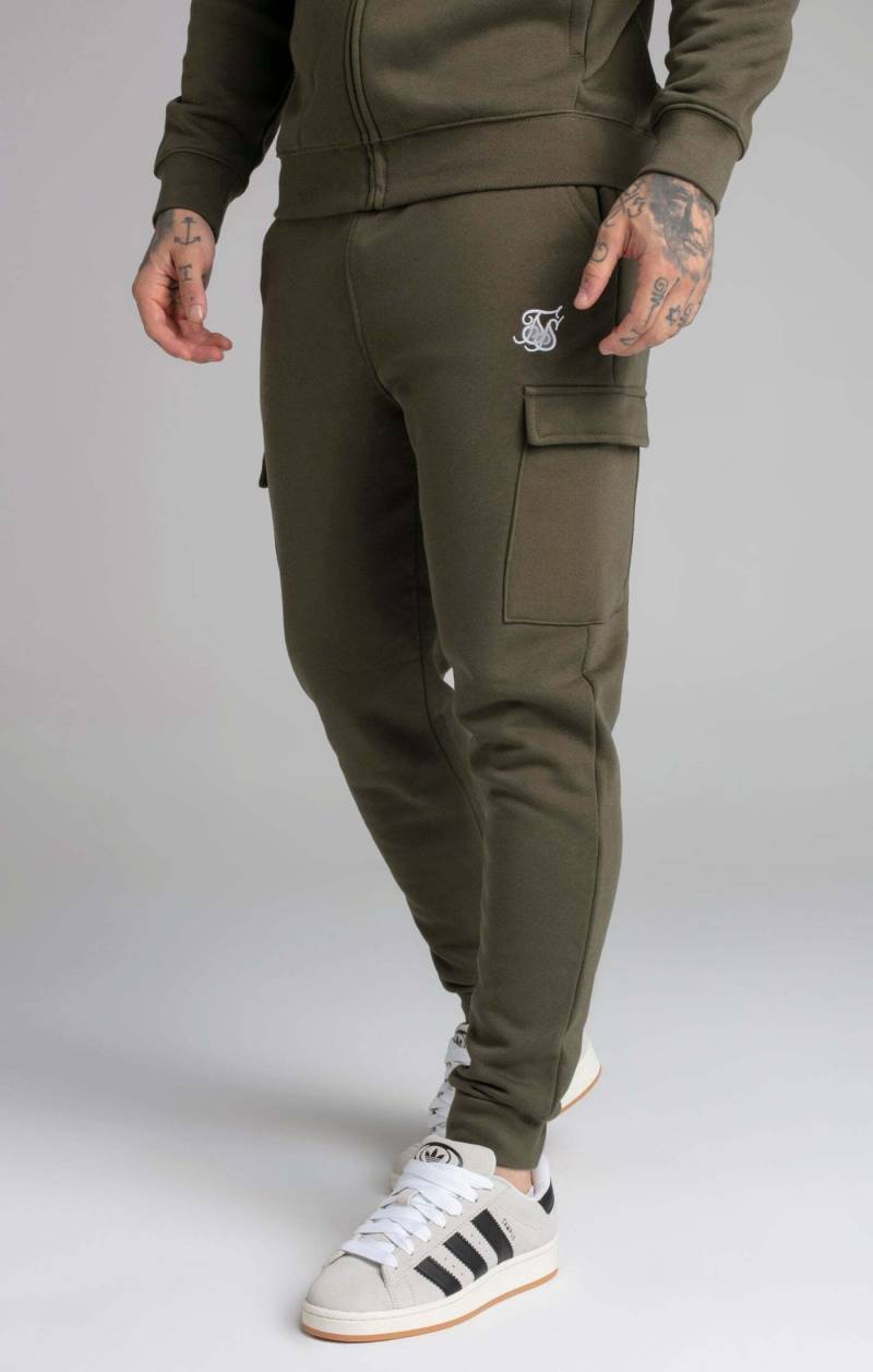 Siksilk Jogginghose »Siksilk Sweatpants Khaki Essential Cargo Jogger« von Siksilk