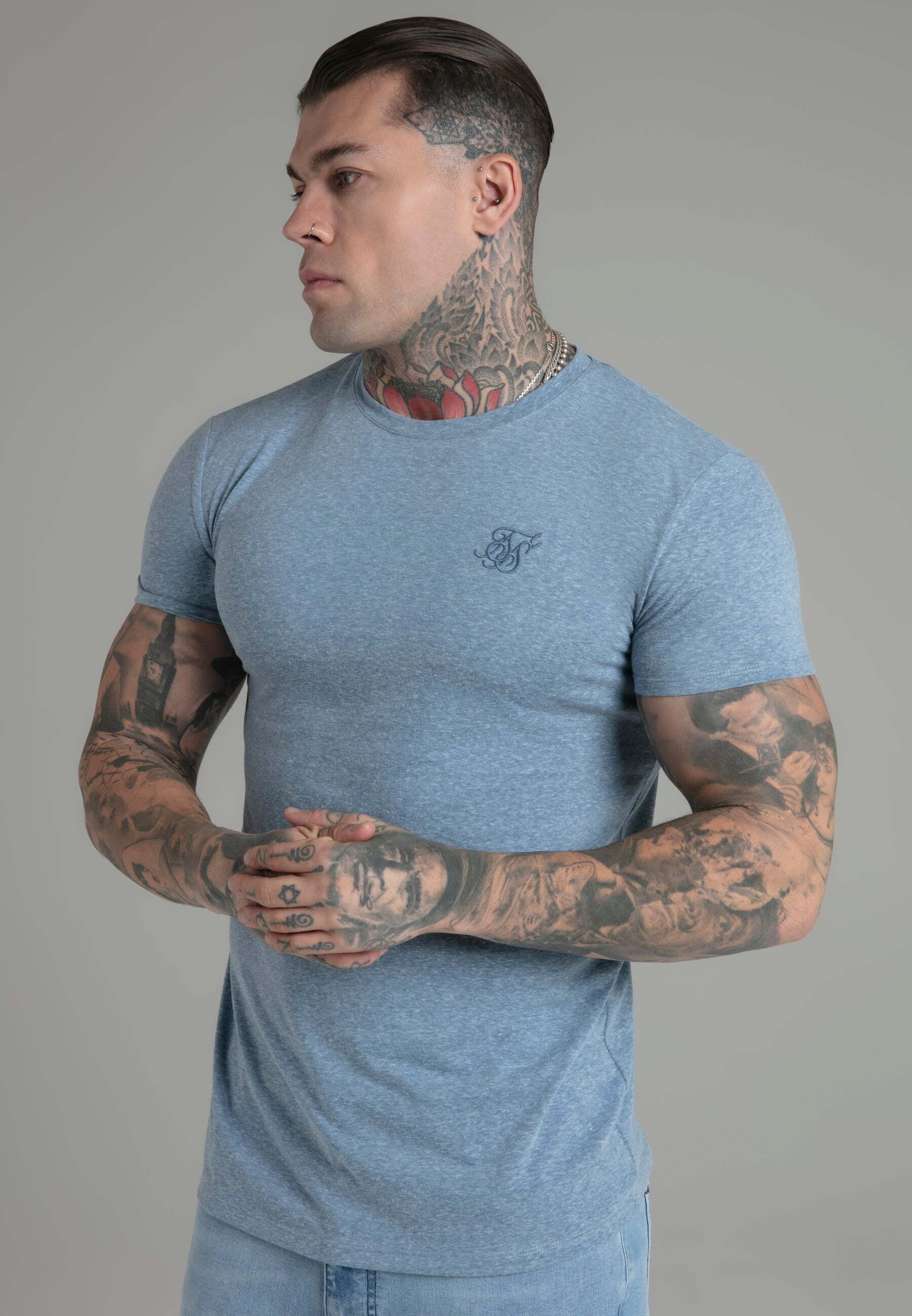 Siksilk T-Shirt »Siksilk T-Shirt Marl T-Shirt in Blue« Siksilk T-Shirt »Siksilk T-Shirt Marl T-Shirt in Blue« von Siksilk