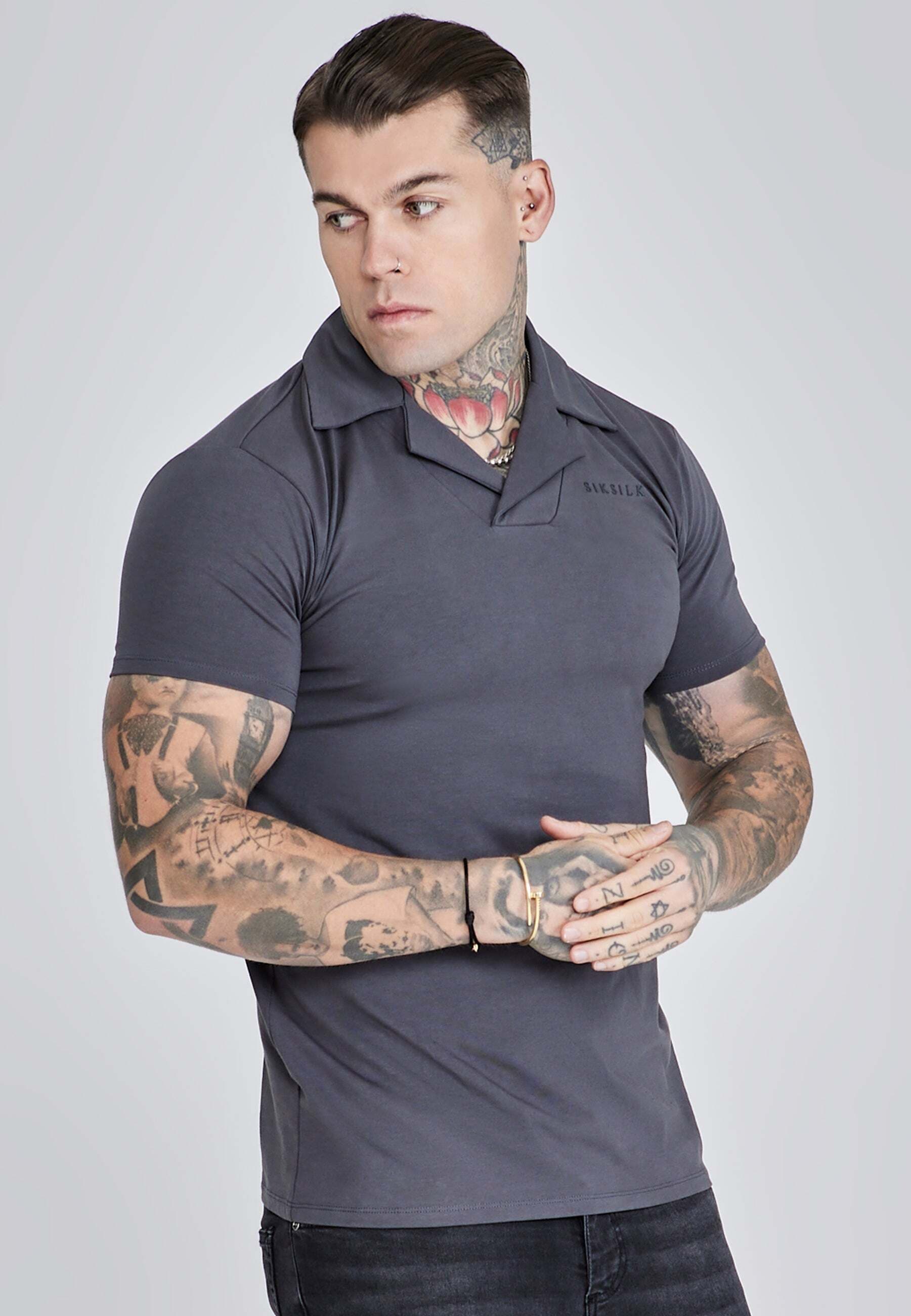 Siksilk T-Shirt »Siksilk T-Shirt Smart Revere Polo - Muscle Fit« von Siksilk