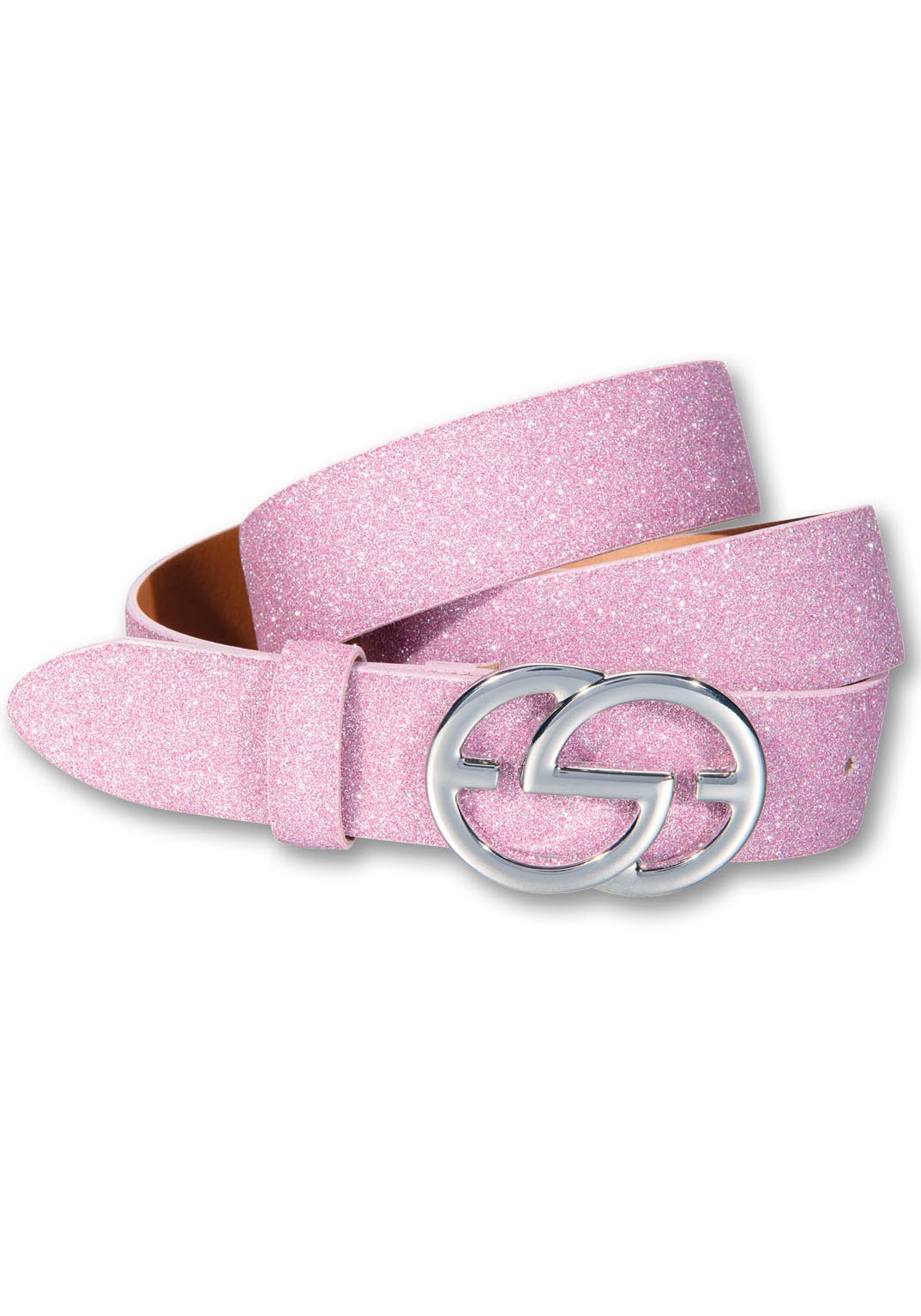 Silberfarbengift Koppelgürtel, in Glitzer-Optik, grafische Schliesse silberfarben Silberfarbengift Koppelgürtel, in Glitzer-Optik, grafische Schliesse silberfarben von Silbergift