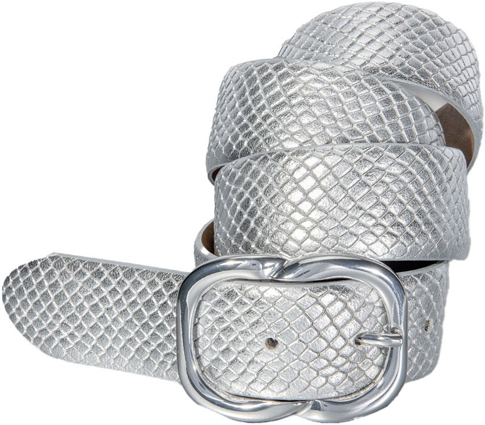 Silberfarbengift Ledergürtel, Metallic-Look, edles Rindleder mit Glanzeffekt Silberfarbengift Ledergürtel, Metallic-Look, edles Rindleder mit Glanzeffekt von Silbergift