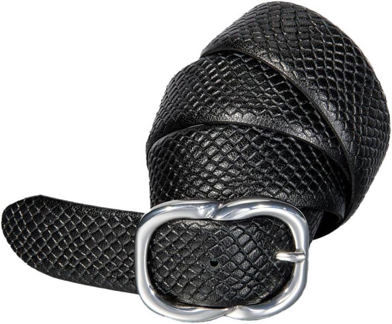 Silberfarbengift Ledergürtel, Metallic-Look, edles Rindleder mit Glanzeffekt von Silbergift