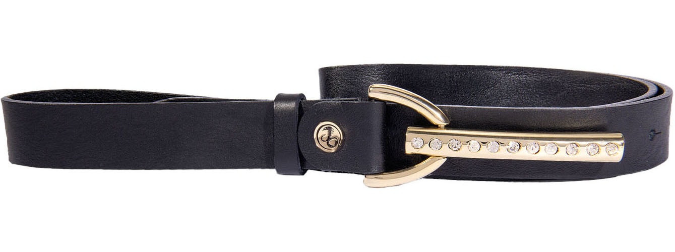Silberfarbengift Ledergürtel, Metallic-Look, mit Strass-Steinen besetzt, Logo-Pin Silberfarbengift Ledergürtel, Metallic-Look, mit Strass-Steinen besetzt, Logo-Pin von Silbergift