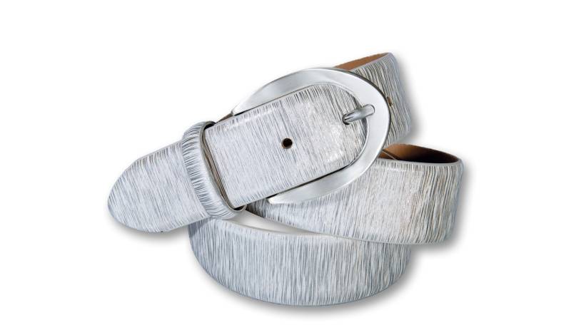 Silberfarbengift Ledergürtel von Silbergift