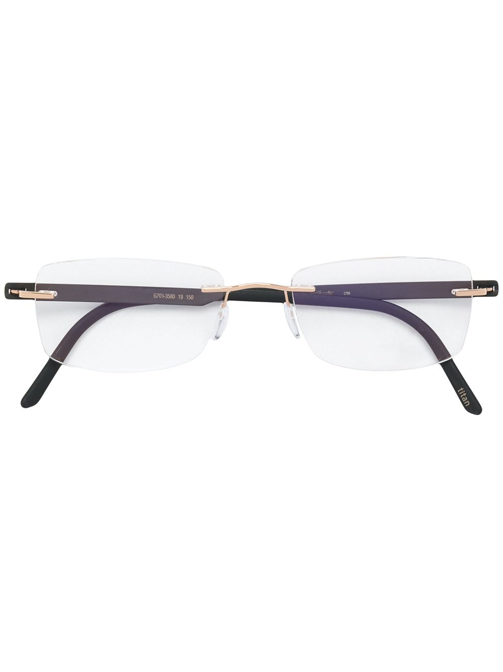 Silhouette Atelier Collection gold plated glasses - Black von Silhouette