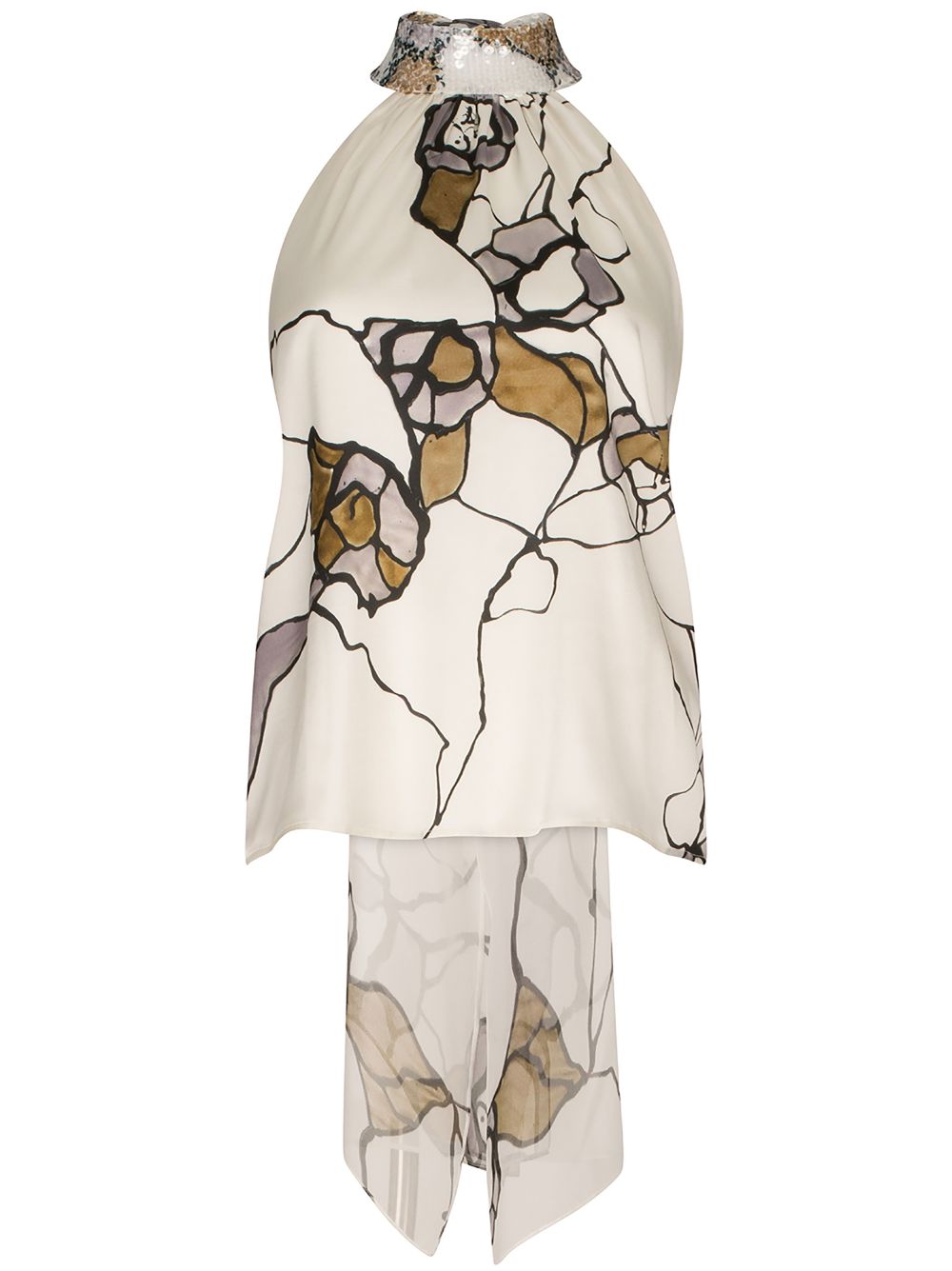 Silvia Tcherassi Geovanna graphic-print silk blouse - White von Silvia Tcherassi