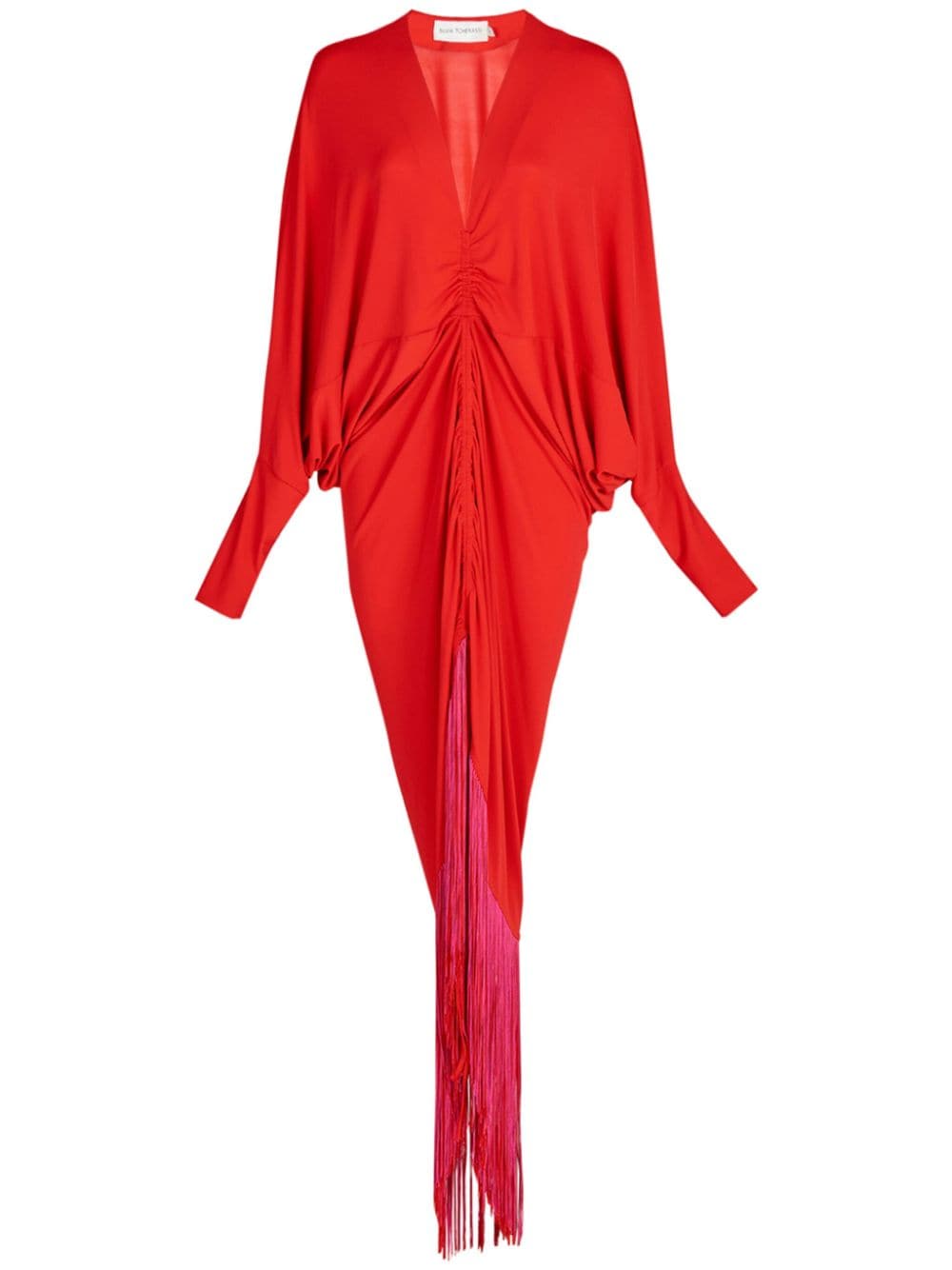 Silvia Tcherassi Rosalyn fringed dress - Red von Silvia Tcherassi
