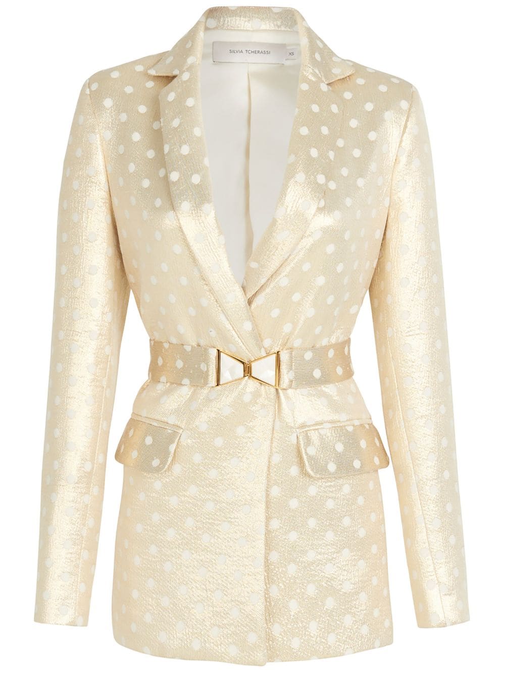 Silvia Tcherassi Sube polka dot-pattern blazer - Gold von Silvia Tcherassi