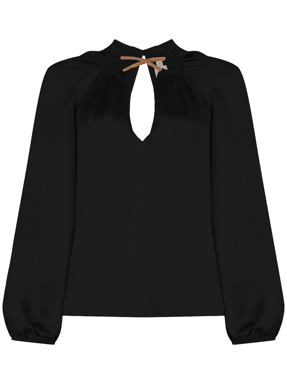 Silvia Tcherassi Ximena rope-embellished silk blouse - Black von Silvia Tcherassi
