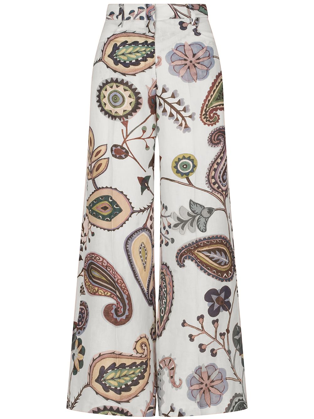 Silvia Tcherassi high-waisted paisley-print trousers - White von Silvia Tcherassi