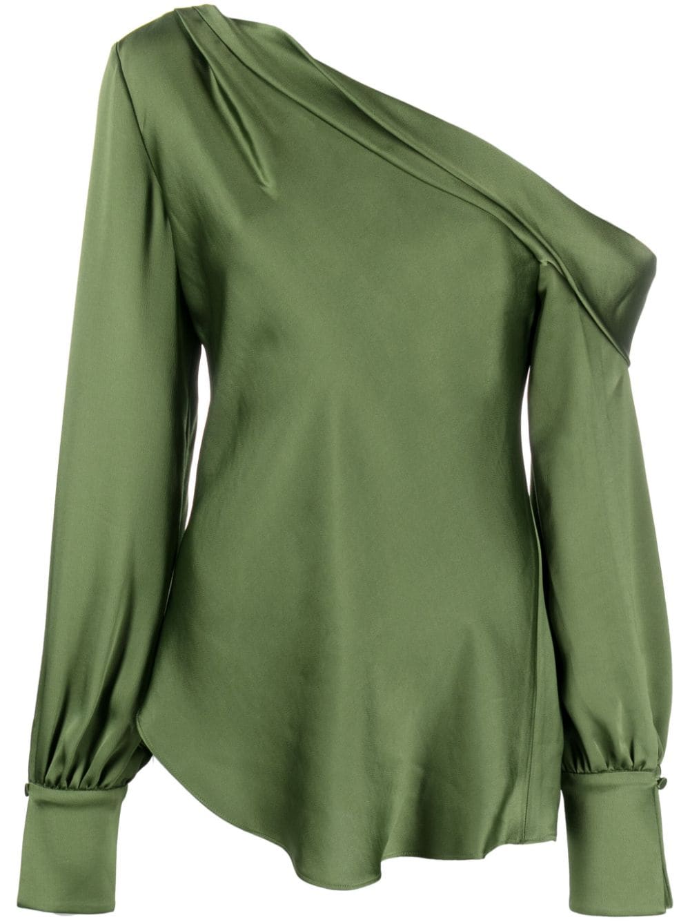 Simkhai Alice satin off-shoulder top - Green von Simkhai