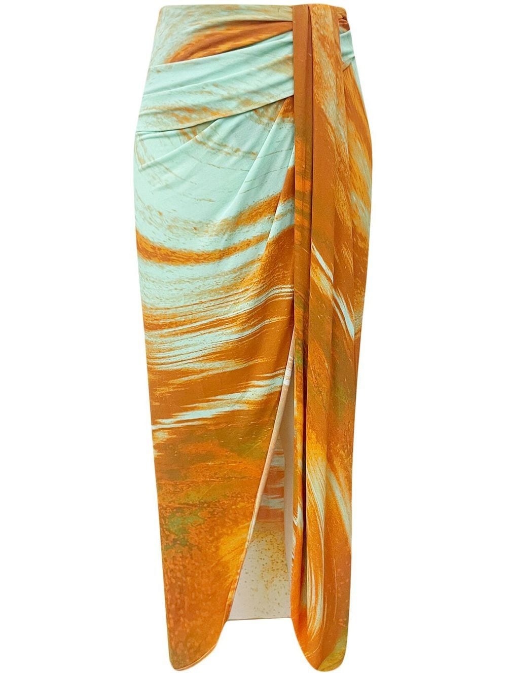 Simkhai Gwena marble high-waisted skirt - Orange von Simkhai