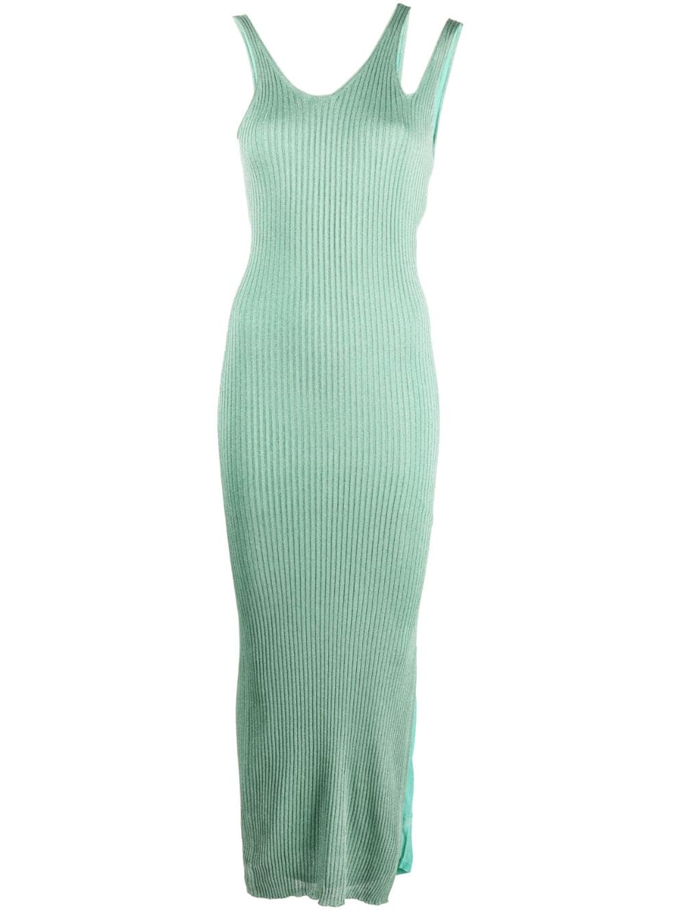 Simkhai Ivette metallic-rib mididdress - Green von Simkhai