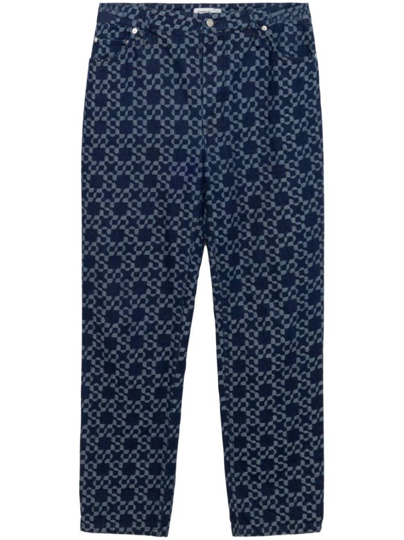 Simkhai Judson logo-jacquard straight-leg jeans - Blue von Simkhai