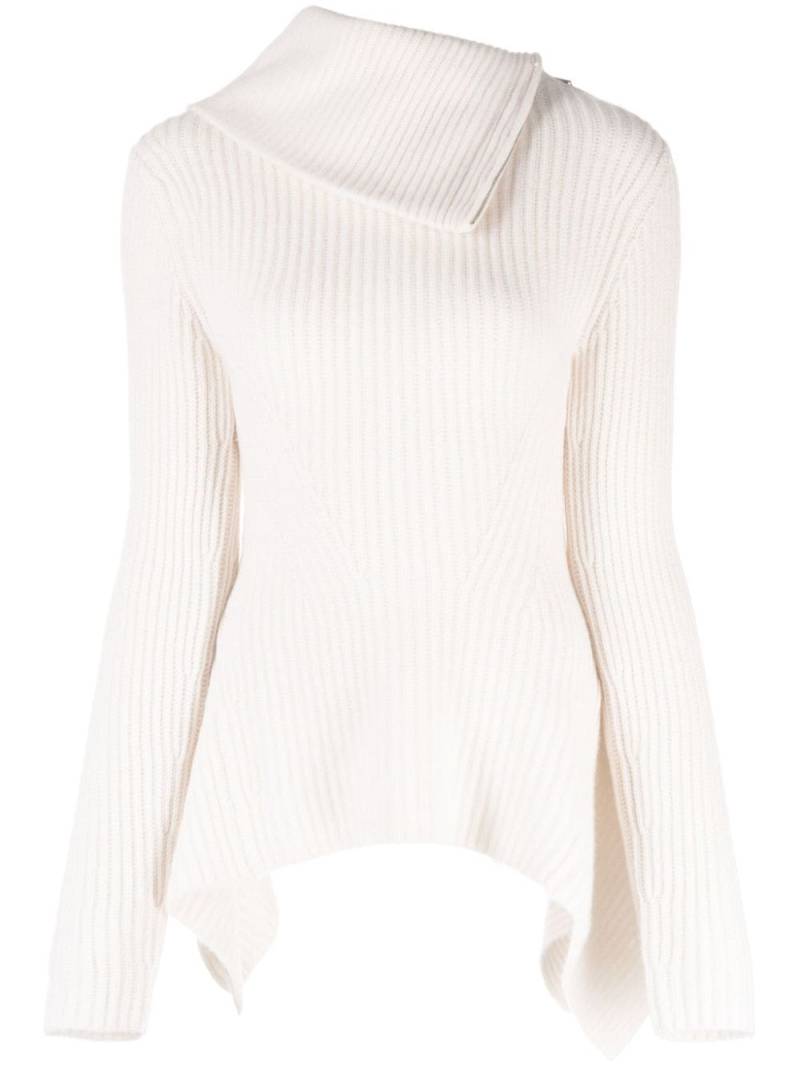 Simkhai Keyara foldover-collar jumper - White von Simkhai