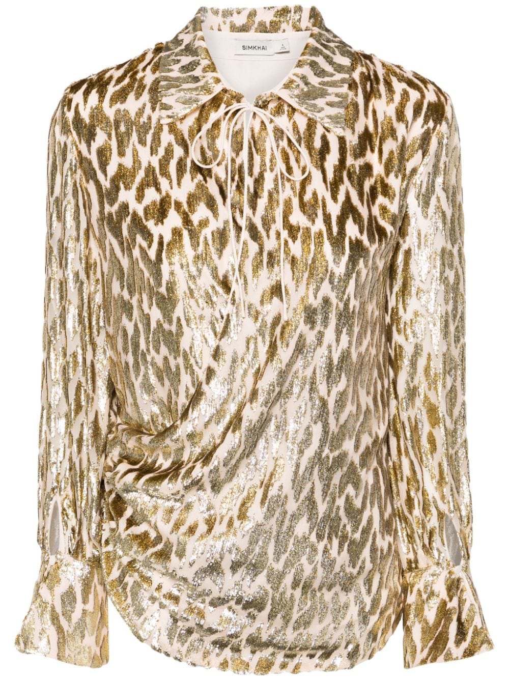 Simkhai Luella leopard-print blouse - Gold von Simkhai