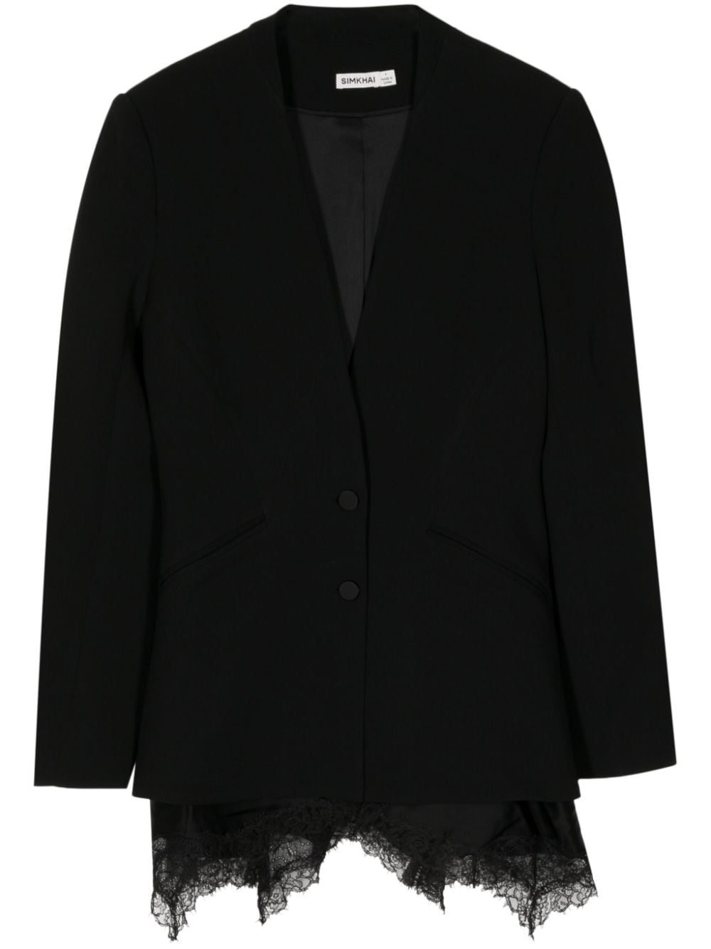 Simkhai Signature Allie lace-trim blazer - Black von Simkhai