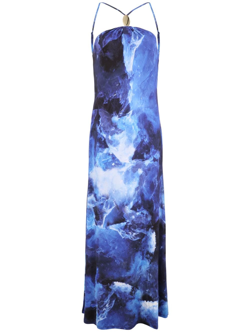 Simkhai Sunnie abstract-pattern print dress - Blue von Simkhai