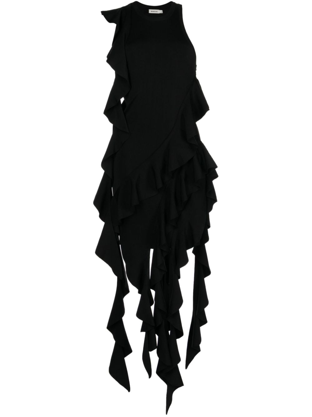 Simkhai Wilda draped ruffled dress - Black von Simkhai