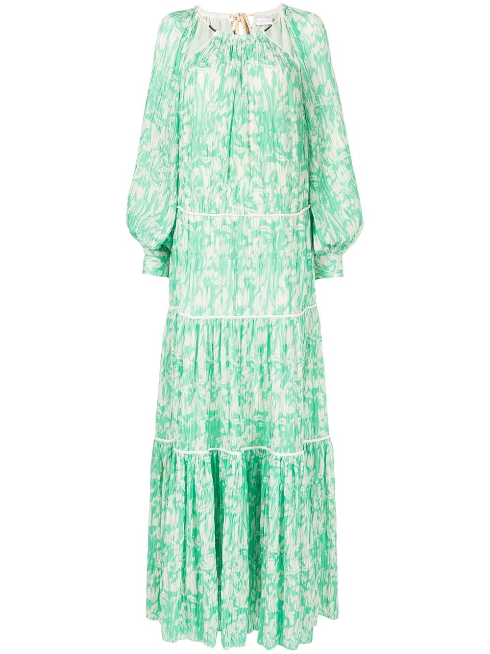 Simkhai cut-out neckline long dress - Green von Simkhai
