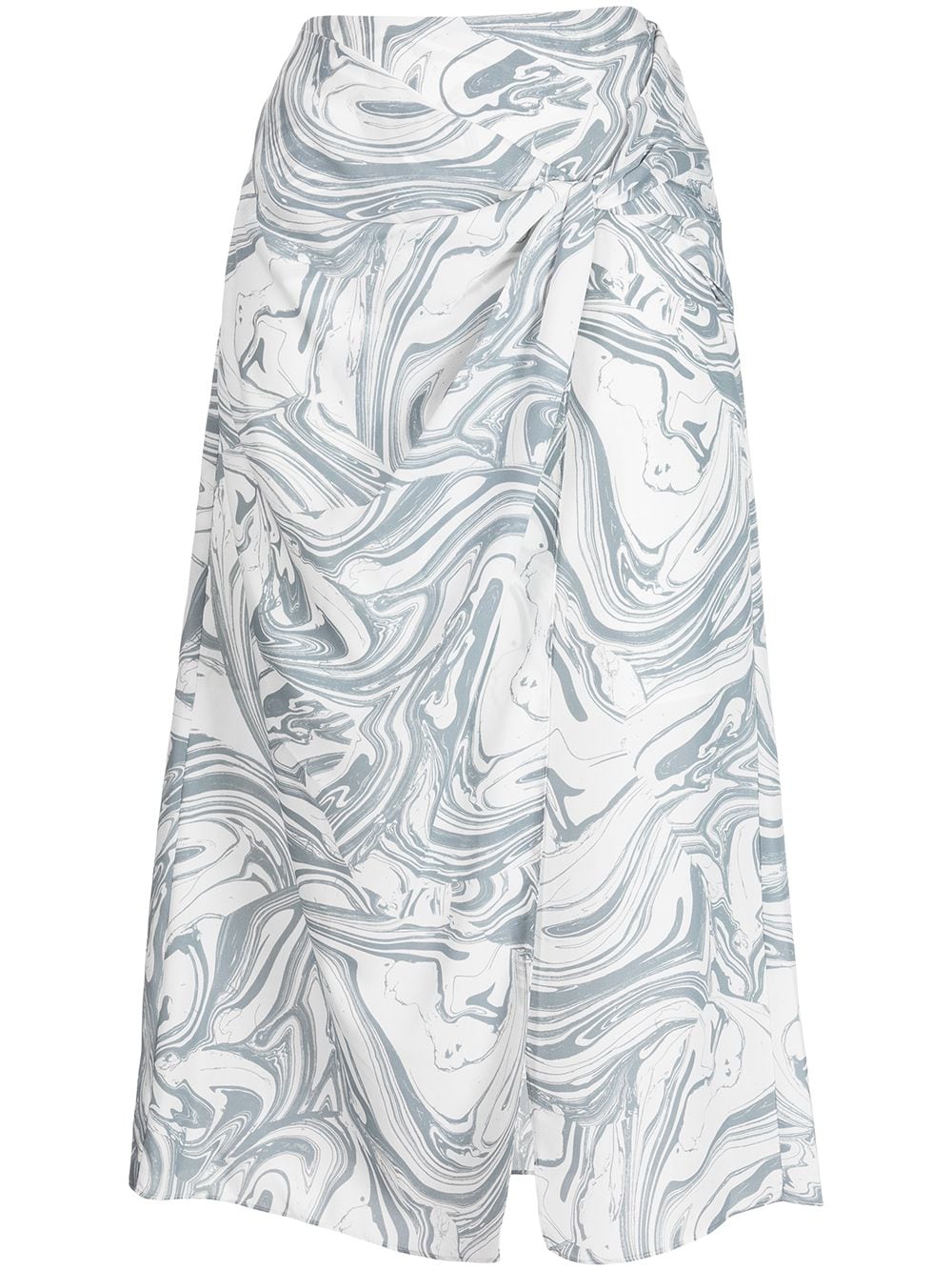 Simkhai izabella marble-print midi skirt - Blue von Simkhai