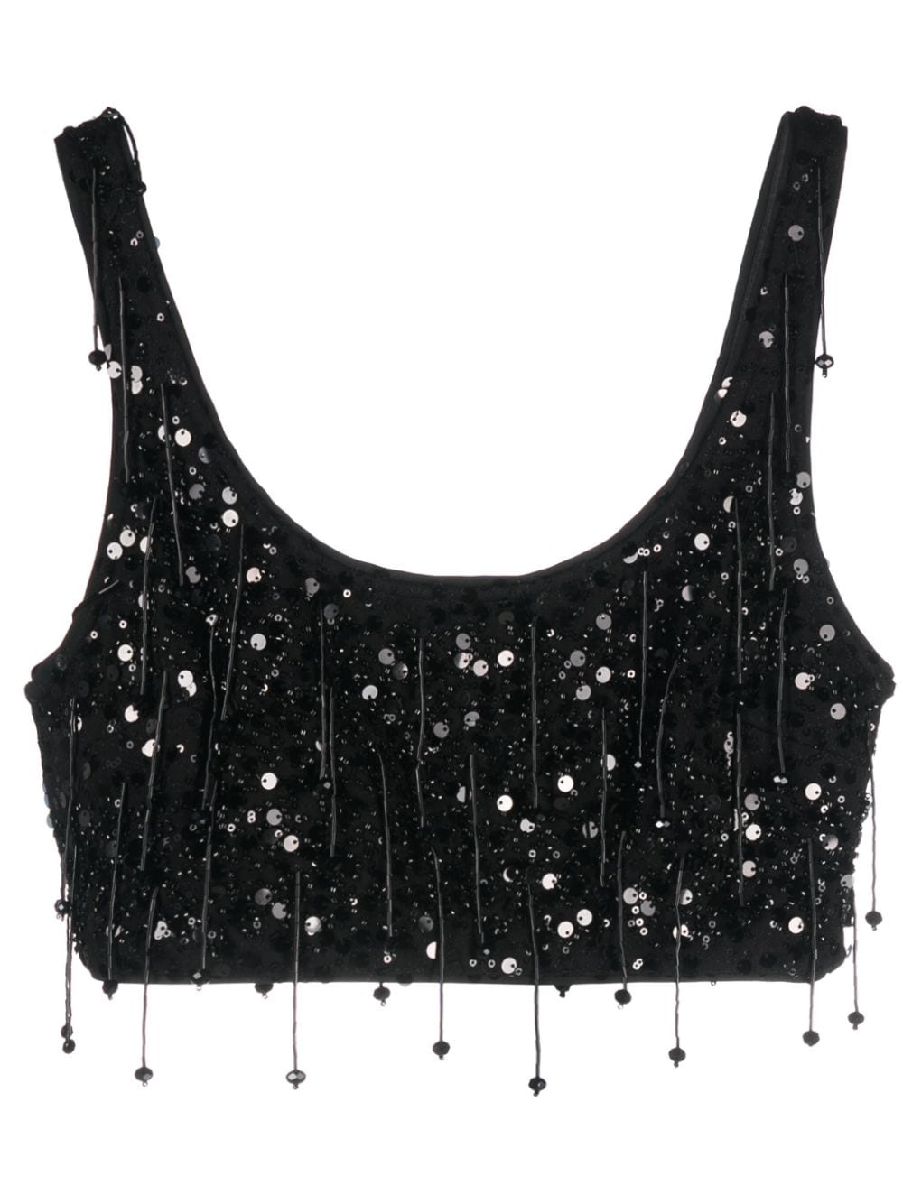 Simkhai paillette-embellished cropped tank top - Black von Simkhai