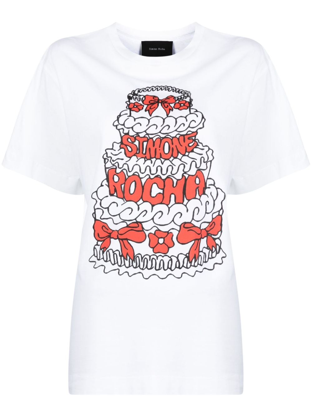 Simone Rocha Cake graphic-print cotton T-shirt - White von Simone Rocha