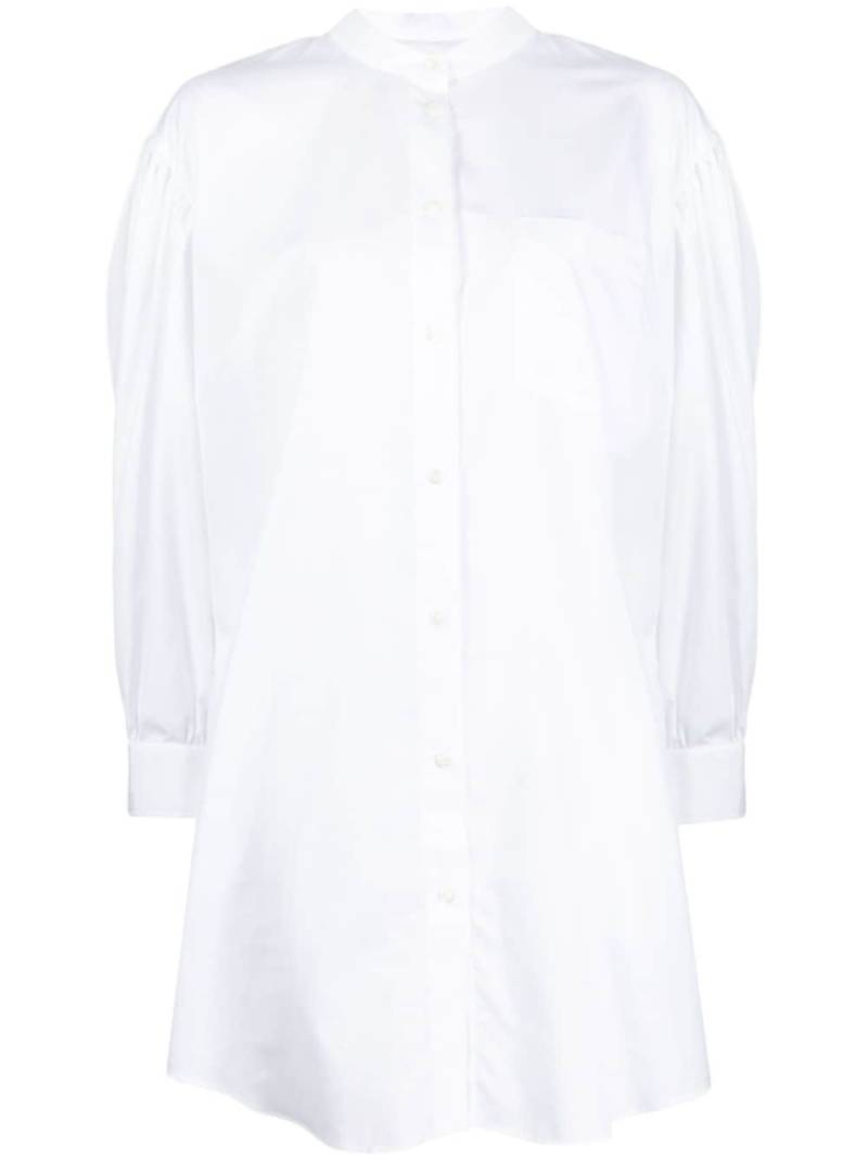 Simone Rocha band-collar cotton shirt dress - White von Simone Rocha