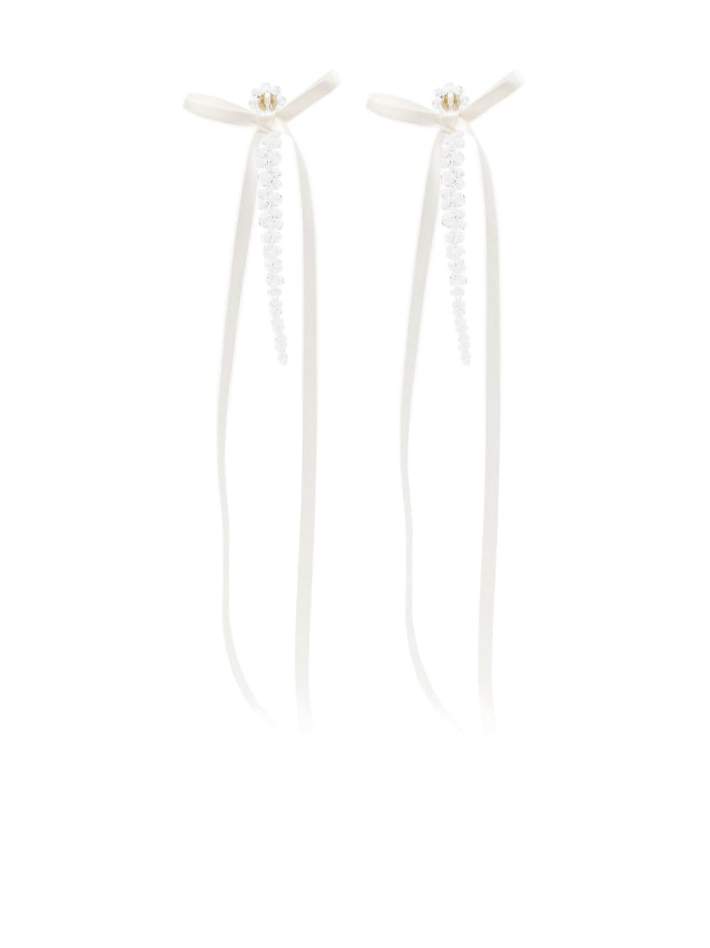 Simone Rocha bead-emellished drop earrings - White von Simone Rocha