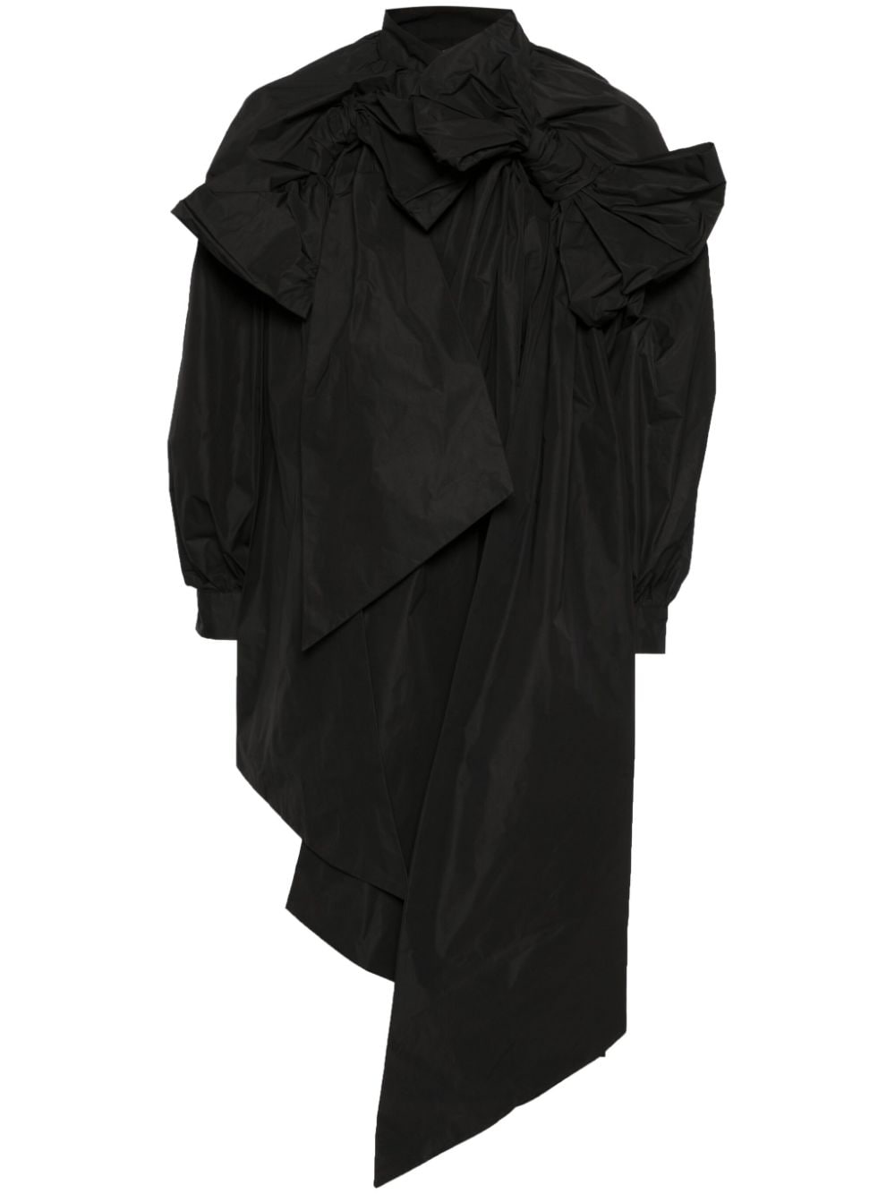 Simone Rocha bow-detailing asymmetric jacket - Black von Simone Rocha