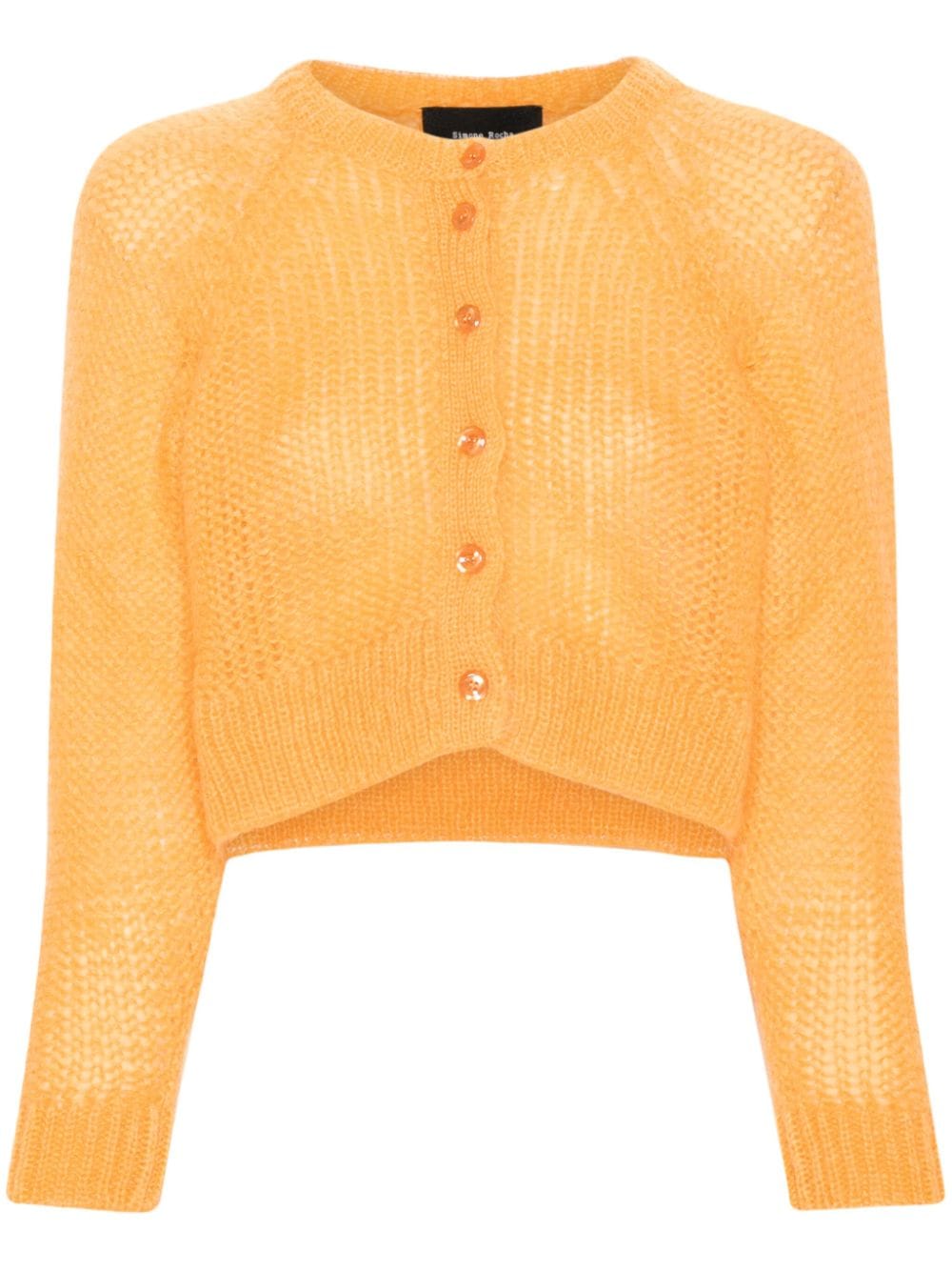 Simone Rocha brushed purl-knit cardigan - Orange von Simone Rocha