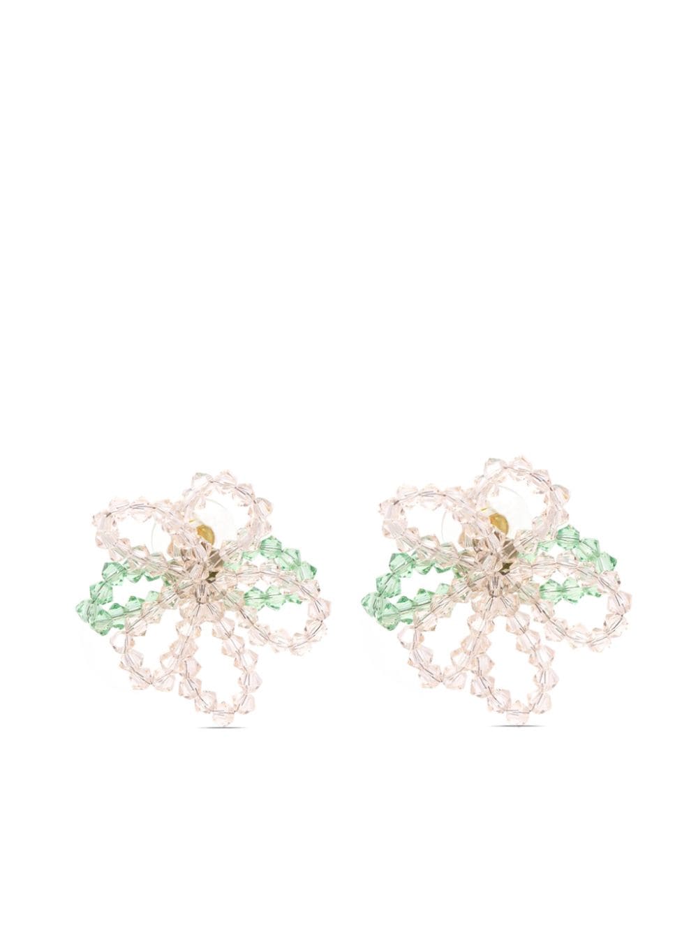 Simone Rocha floral bead earrings - Neutrals von Simone Rocha