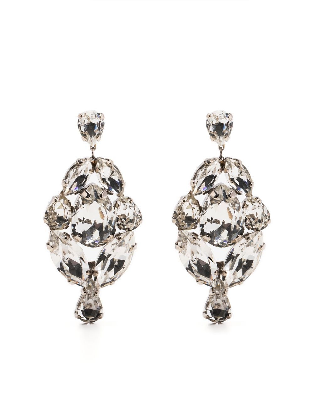 Simone Rocha mini crystal chandelier earrings - Silver von Simone Rocha