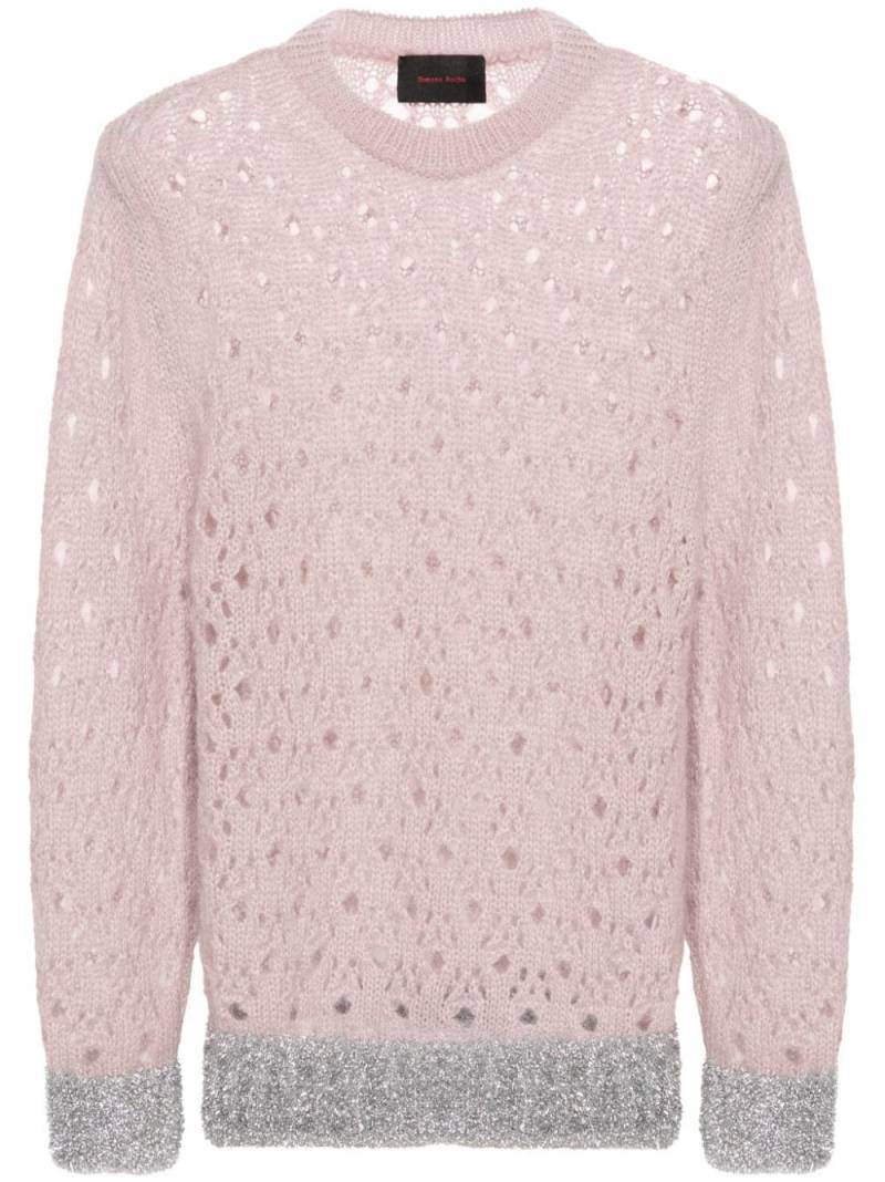 Simone Rocha open-knit jumper - Pink von Simone Rocha