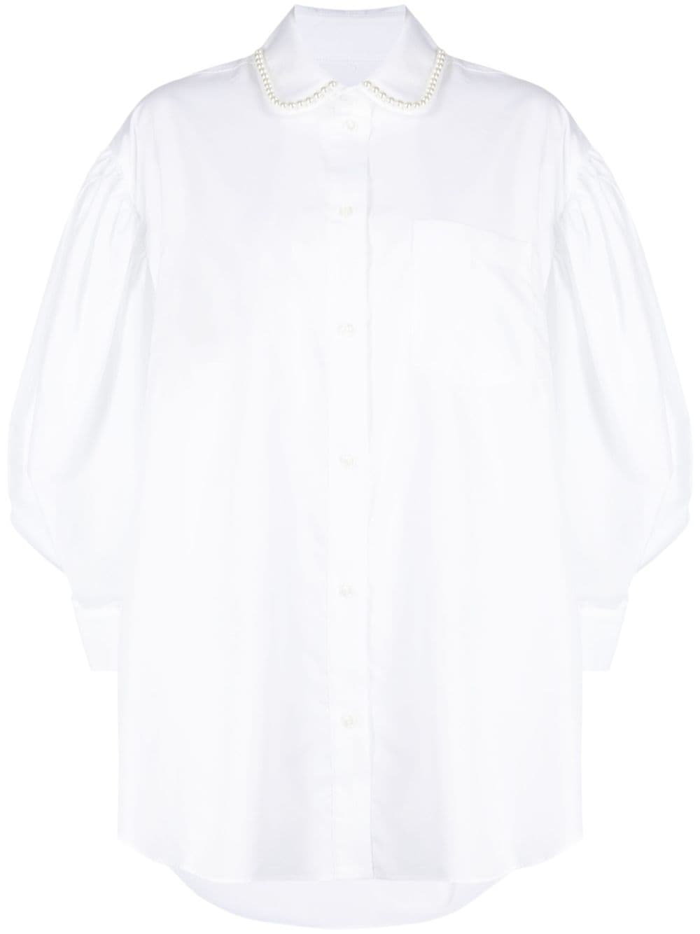 Simone Rocha pearl-embellished cotton shirt - White von Simone Rocha