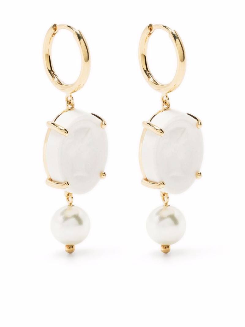 Simone Rocha porcelain drop earrings - White von Simone Rocha