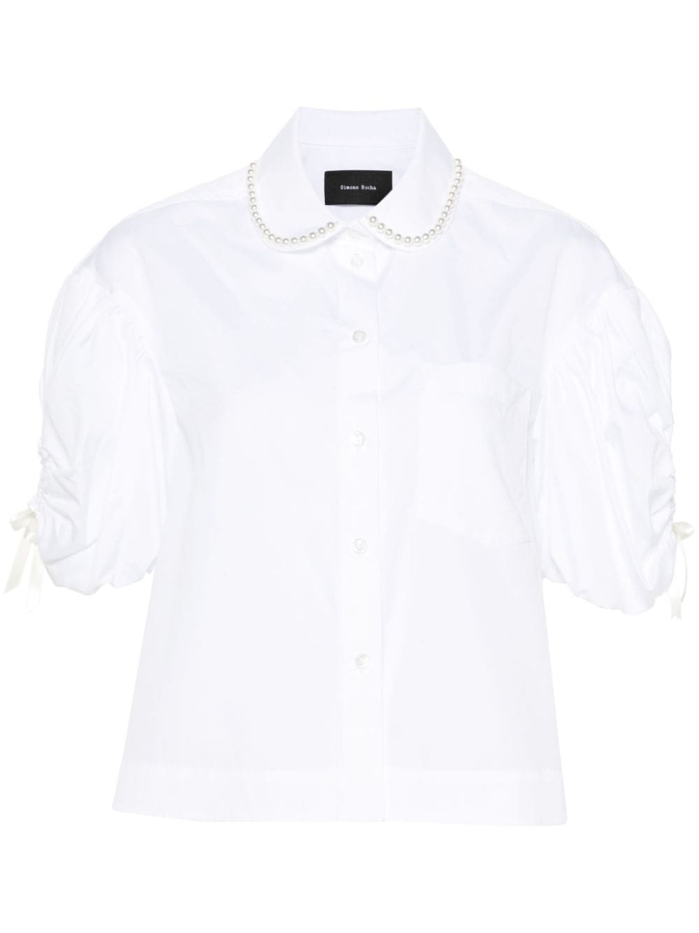 Simone Rocha puff-sleeve cotton shirt - White von Simone Rocha