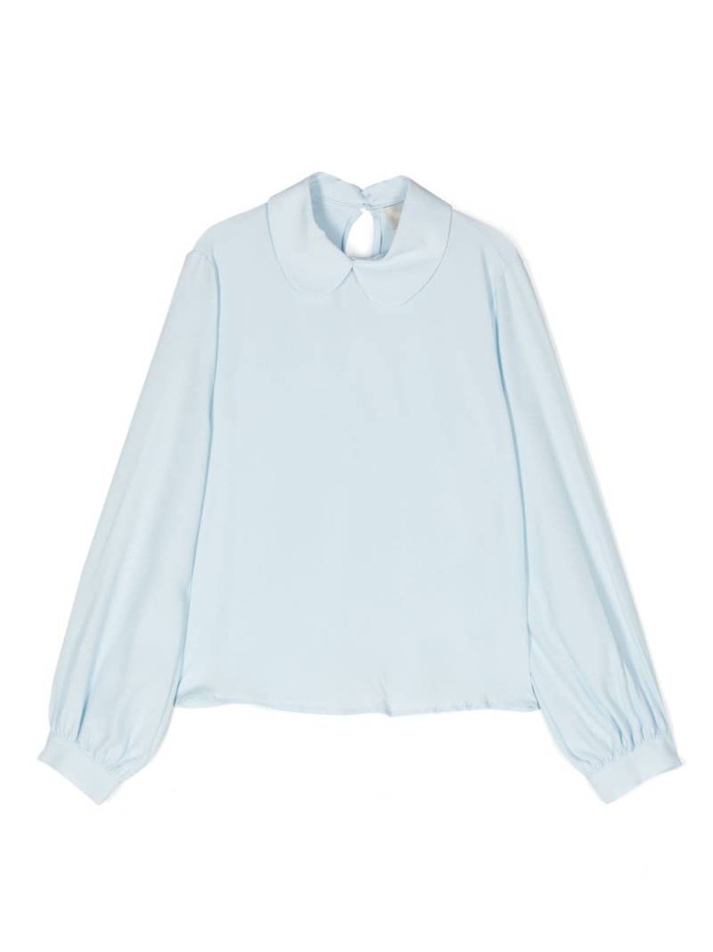 Simonetta Peter Pan-collar long-sleeve top - Blue von Simonetta