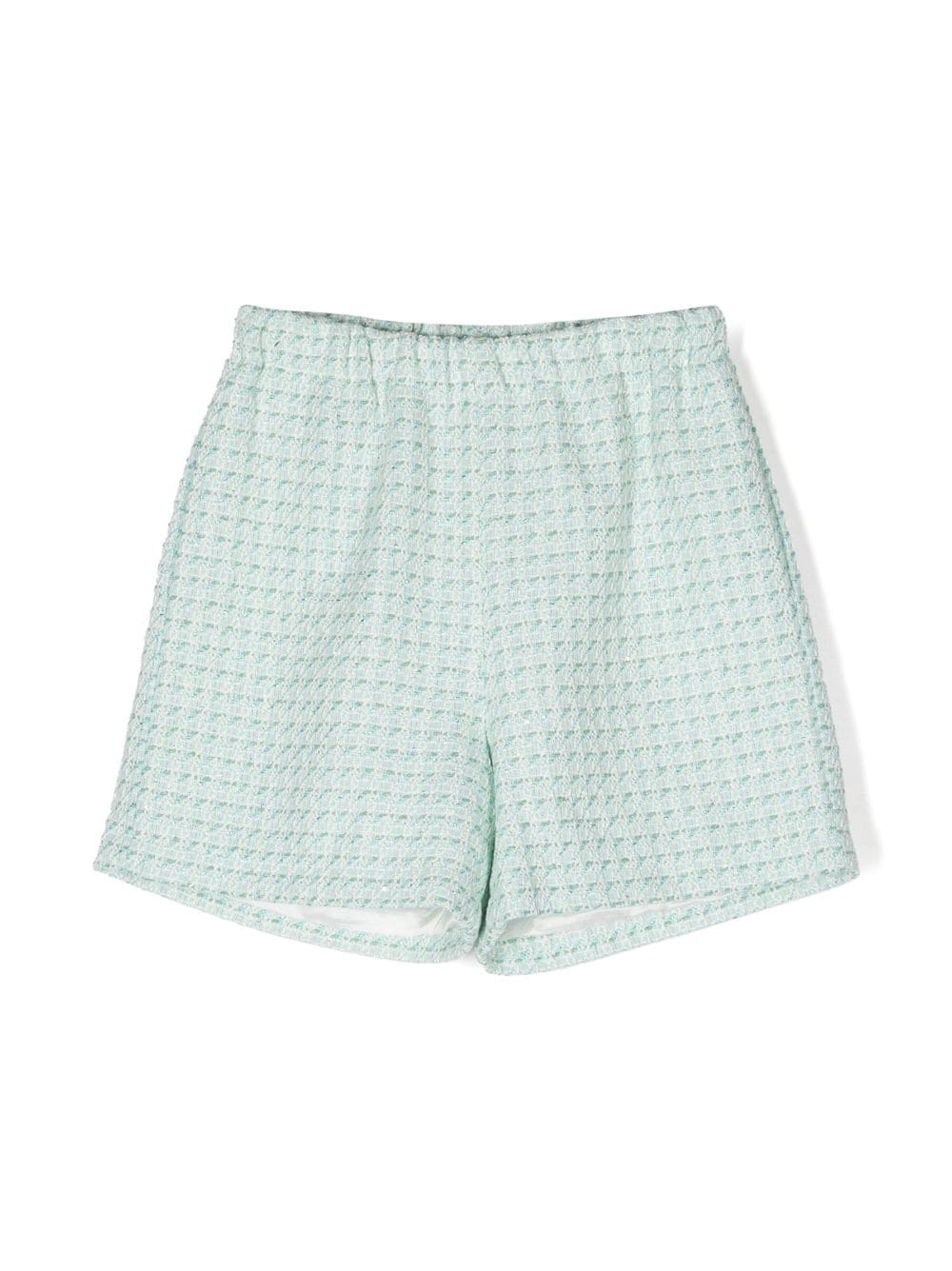Simonetta bouclé-design elasticated-waist shorts - Green von Simonetta